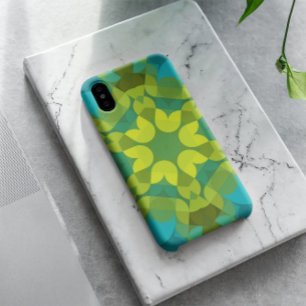 Case-Mate iPhone Case Fleur de Mandala vert jaune et bleu