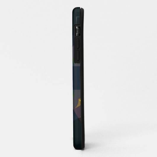 Coques Case-Mate iPhone Fleur de Mandala vert jaune et bleu (Dos/Gauche)