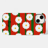 Coques Case-Mate iPhone Fleur de marguerite blanche rouge Joyeux Noël Vaca (Verso (horizontal))