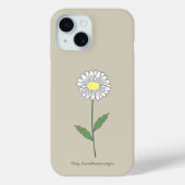 Coques Case-Mate iPhone Fleur de marguerite botanique Brown (Verso)