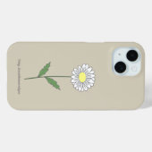 Coques Case-Mate iPhone Fleur de marguerite botanique Brown (Verso (horizontal))