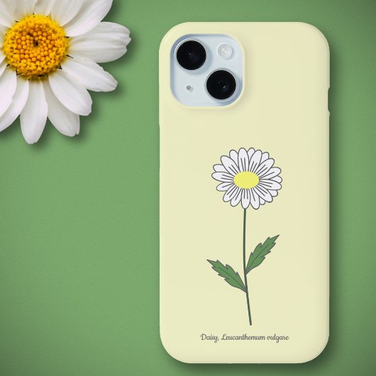 Coques Case-Mate iPhone Fleur de marguerite botanique jaune