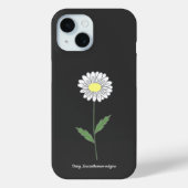 Coques Case-Mate iPhone Fleur de marguerite botanique Noir (Verso)