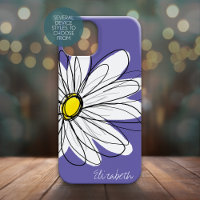 Fleur de marguerite lunaire Illustration jaune vio