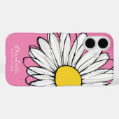 Coques Case-Mate iPhone Fleur de marguerite Nom personnalisé (Verso (horizontal))