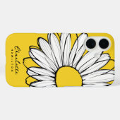 Coques Case-Mate iPhone Fleur de marguerite Nom personnalisé (Verso (horizontal))