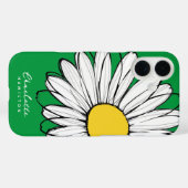 Coques Case-Mate iPhone Fleur de marguerite Nom personnalisé (Verso (horizontal))
