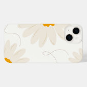 Coques Case-Mate iPhone Fleur de marguerite rétro neutre (Verso (horizontal))