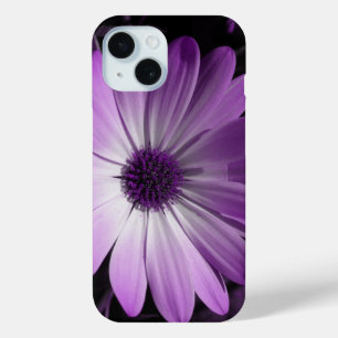 Coque Pour iPhone 15 Fleur de Marguerite Violette