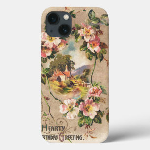 iPhone 13 Coque Fleur de naissance victorienne de l'époque 1800