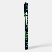Coques Case-Mate iPhone Fleur de néon vert et bleu (Verso / Gauche)