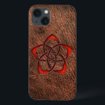 iPhone 13 Case Fleur de noeud céleste orange en cuir véritable<br><div class="desc">Original - par YANKAdesigns ! Spécialement ! Pour ceux qui ne lisent pas les petites polices : CE N'EST PAS UN VRAI CUIR ! ! ! VOICI UNE PHOTO IMPRIMÉE DE VRAI CUIR. VEUILLEZ LIRE ATTENTIVEMENT LA DESCRIPTION DU PRODUIT! ! !</div>