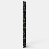 Coques Case-Mate iPhone Fleur de Or Noir Personnalisé (Dos/Gauche)