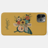 Coques Case-Mate iPhone Fleur de papillon de foi Croix chrétienne Nom (Dos (Horizontal))