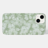 Coques Case-Mate iPhone Fleur de Pâquerette Veloutée Vert Citron (Verso (horizontal))