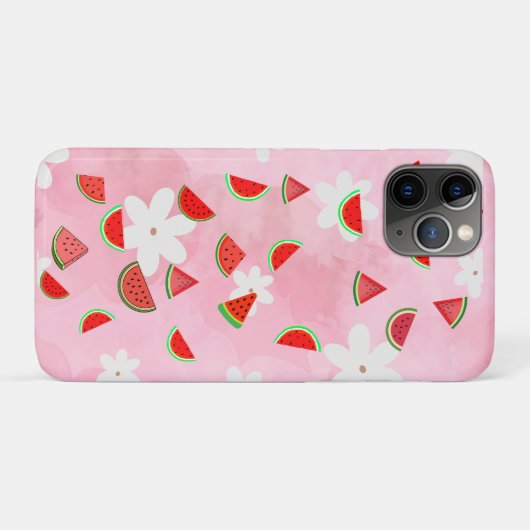 Coques Case-Mate iPhone Fleur de pastèque - Fun Summer Floral Patch" (Dos (Horizontal))
