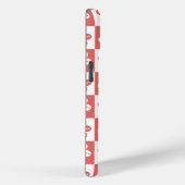Coques Case-Mate iPhone Fleur de point rouge blanc (Verso / Droite)
