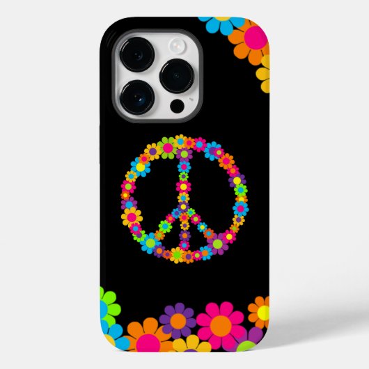 Coques Case-Mate iPhone Fleur de pouvoir de la paix (Verso)