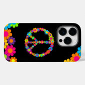 Coques Case-Mate iPhone Fleur de pouvoir de la paix (Verso (horizontal))