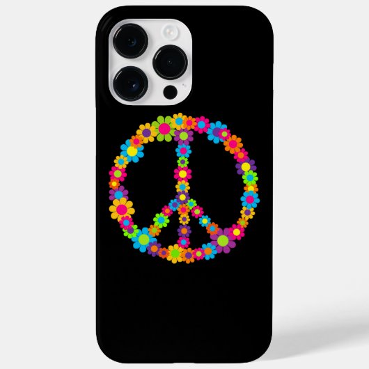 Coques Case-Mate iPhone Fleur de pouvoir de la paix (Verso)