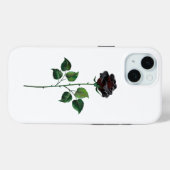 Coques Case-Mate iPhone Fleur de rose noire (Verso (horizontal))