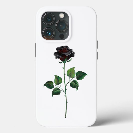 Coques Case-Mate iPhone Fleur de rose noire (Verso)