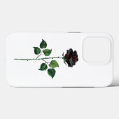 Coques Case-Mate iPhone Fleur de rose noire (Verso (horizontal))