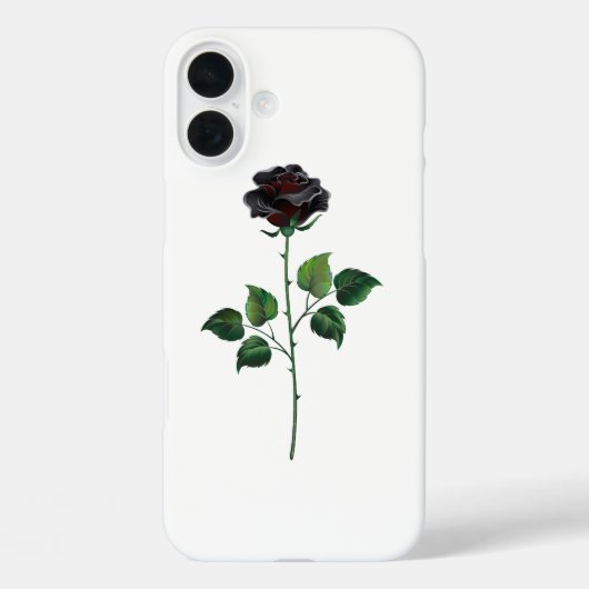 Coques Case-Mate iPhone Fleur de rose noire (Verso)