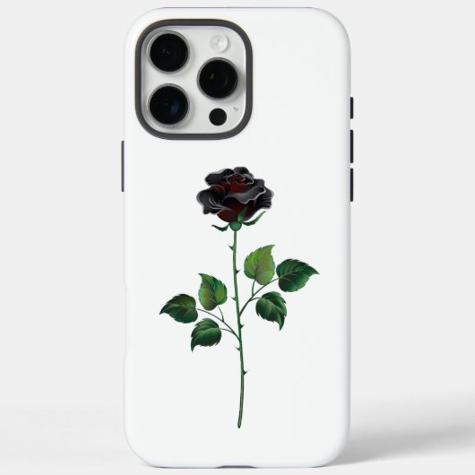 Coques Case-Mate iPhone Fleur de rose noire (Verso)