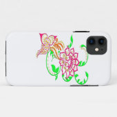 Coques Case-Mate iPhone Fleur de tatouage (Dos (Horizontal))