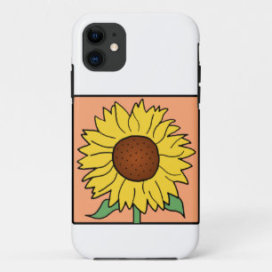 Coque iPhone 11 Fleur de tournesol d'été de jardin de clipart