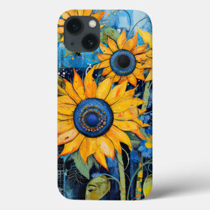 Case-Mate iPhone Case Fleur de tournesol Fleur sauvage Conception de méd