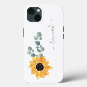 Case-Mate iPhone Case Fleur de tournesol Nom personnalisé Coque-Mate iPh