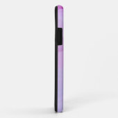Coques Case-Mate iPhone fleur de tulipe violette claire sur fond vert. (Dos/Droite)