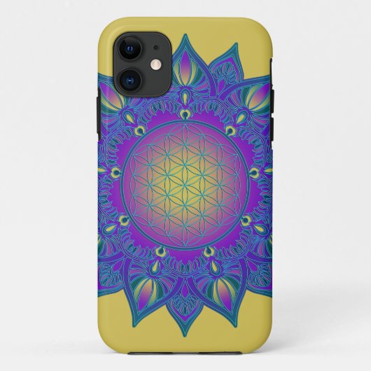 Coques Case-Mate iPhone Fleur De Vie - Mandala Indien 3 (Dos)
