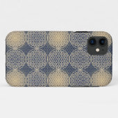 Coques Case-Mate iPhone Fleur de vie - motif de timbre - sable bleu (Dos (Horizontal))