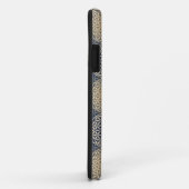 Coques Case-Mate iPhone Fleur de vie - motif de timbre - sable bleu (Dos/Droite)