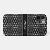 Coques Case-Mate iPhone Fleur de vie Motif sur noir (Dos (Horizontal))