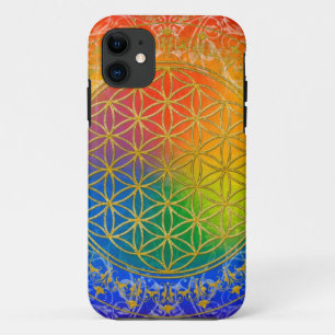 Etui iPhone Case-Mate Fleur de vie - Ornement Arc-en-ciel or