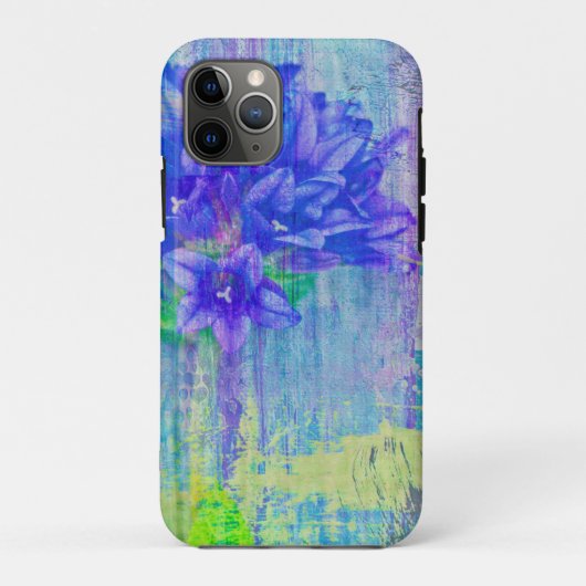 Coques Case-Mate iPhone Fleur de violet bleu (Dos)