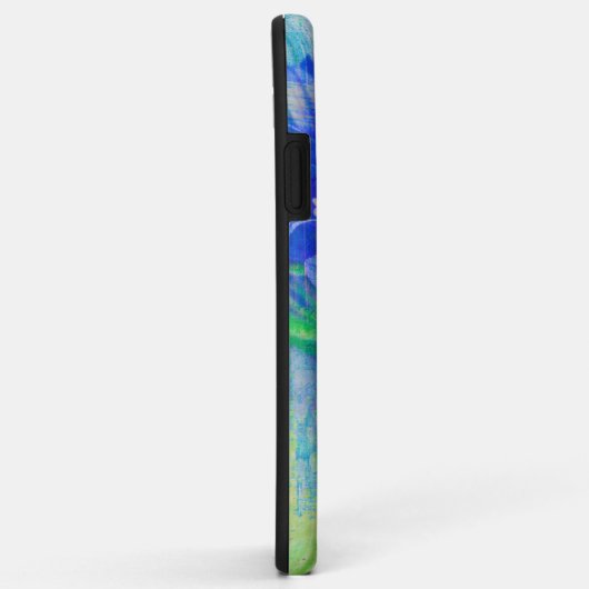 Coques Case-Mate iPhone Fleur de violet bleu (Dos/Droite)