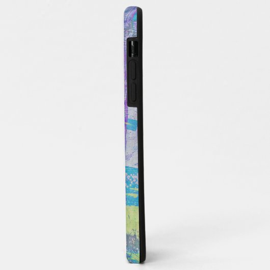 Coques Case-Mate iPhone Fleur de violet bleu (Dos/Gauche)