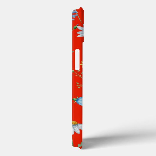 Coques Case-Mate iPhone Fleur d'été rouge brillant (Verso / Droite)