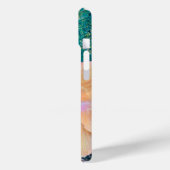 Coques Case-Mate iPhone Fleur d'hibiscus rose eau turquoise tropicale (Verso / Gauche)