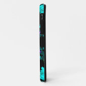 Coques Case-Mate iPhone Fleur d'hippie psychédélique violet Turquoise et n (Dos/Gauche)