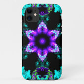 Coques Case-Mate iPhone Fleur d'hippie psychédélique violet Turquoise et n (Dos)