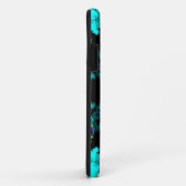 Coques Case-Mate iPhone Fleur d'hippie psychédélique violet Turquoise et n (Dos/Droite)