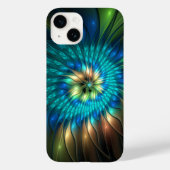 Coques Case-Mate iPhone Fleur d'Imaginaire lumineux, Fractale Abstraite co (Verso)
