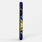 Coques Case-Mate iPhone Fleur d'Iris Bleu peinture originale à l'aquarelle (Dos/Droite)