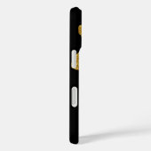 Coques Case-Mate iPhone fleur d'or graphique sur noir (Verso / Droite)